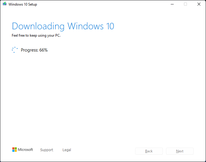 downloading Windows 10 22H2