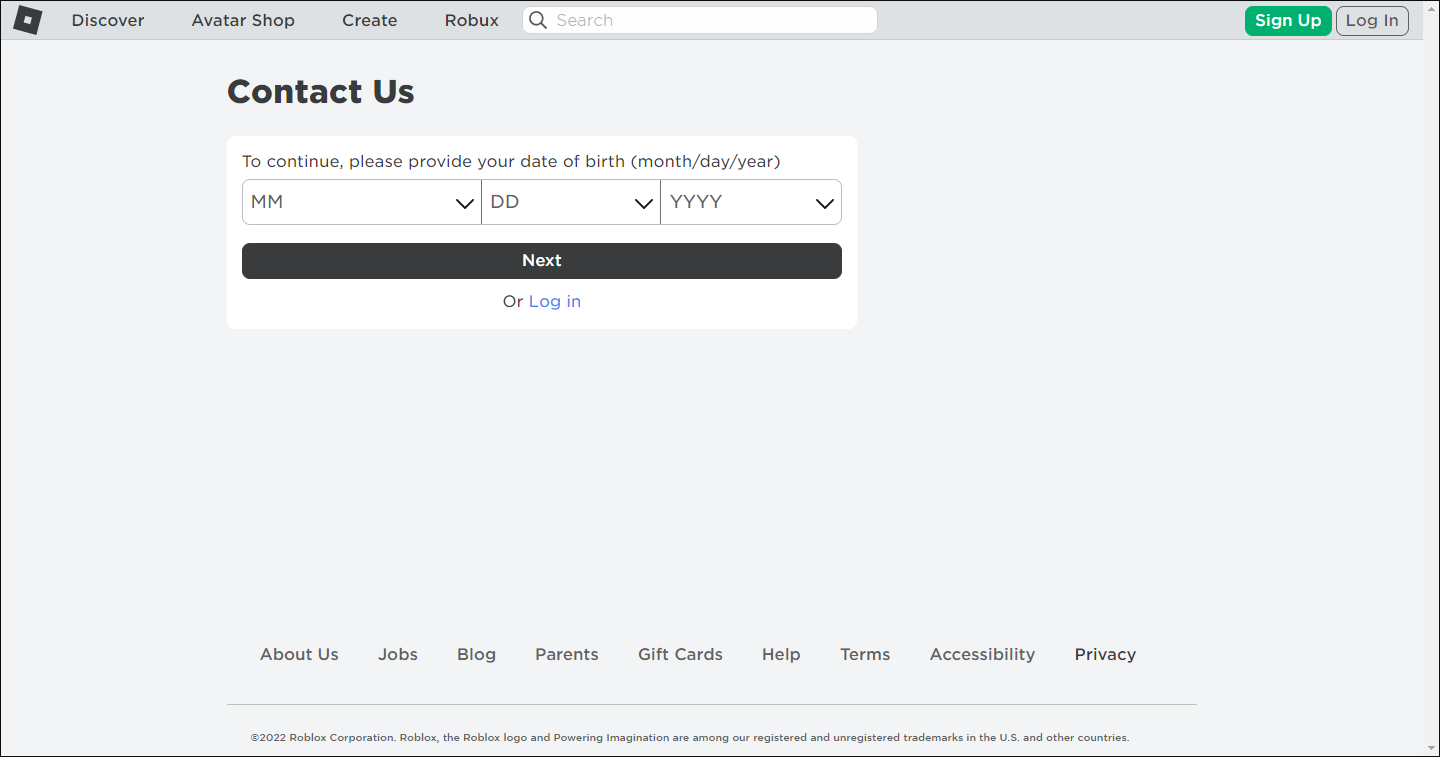 enter the date of birth