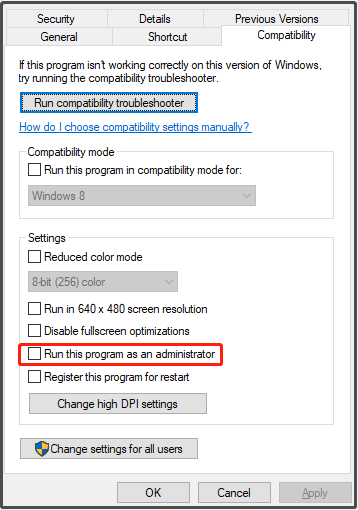 hit Run this program as administrator