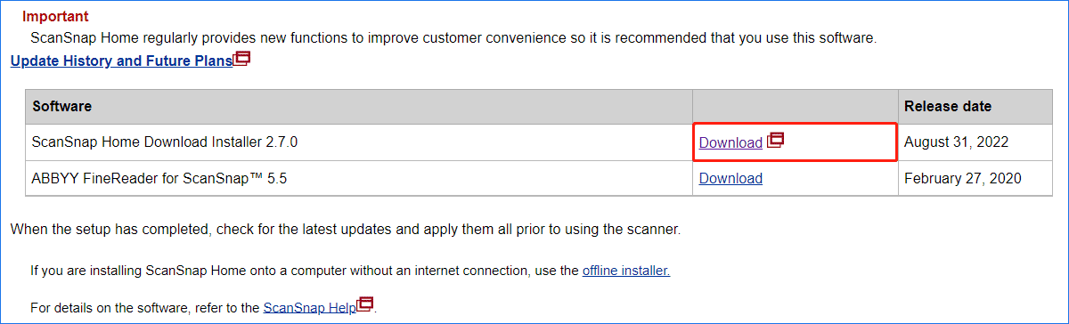 ScanSnap iX500 driver download