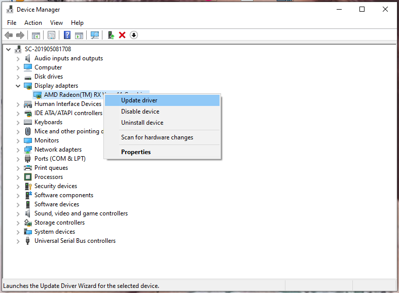 hit Update driver