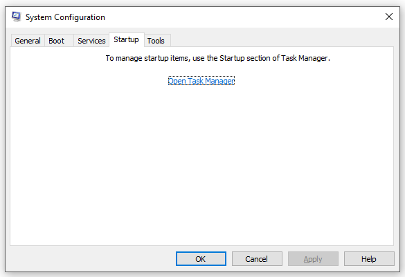 hit Open Task Manager