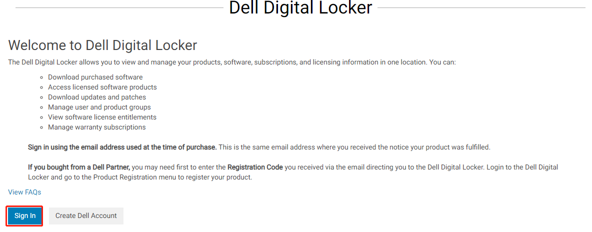 click the Sign in button