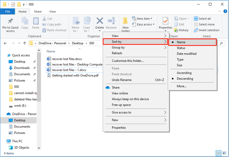 click the tab to choose the display method