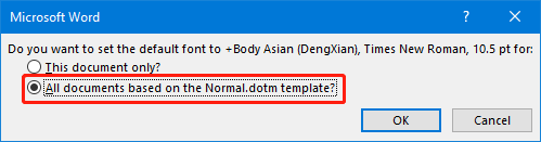 select All documents based on the Normal.dotm template