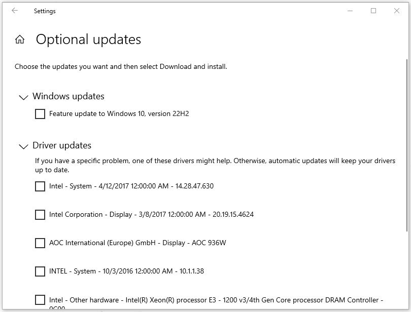 Expand Driver updates