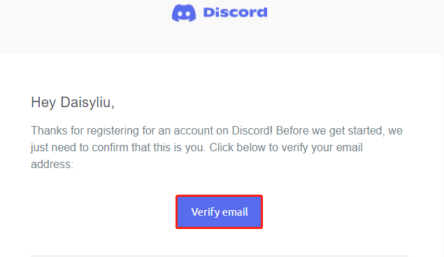 click Verify email