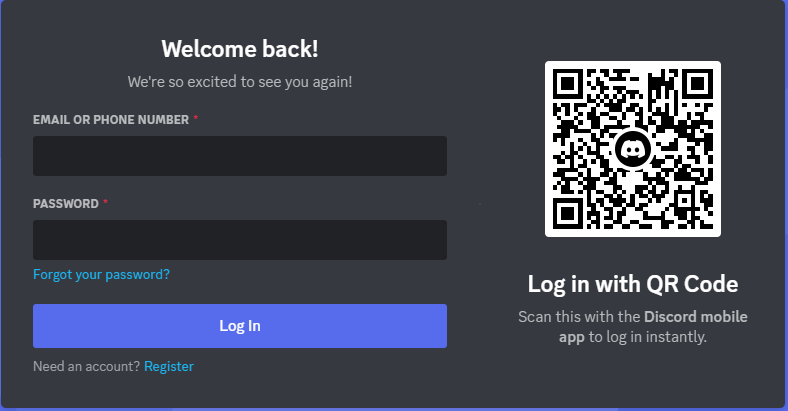 login to Discord