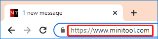 double-click the address bar