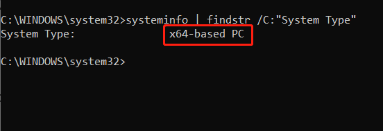 check system type in Windows 11 Command Prompt