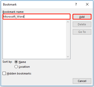 Manage Bookmarks In Microsoft Word Add Delete Show Link Minitool Manage Bookmarks In Microsoft Word Add Delete Show Link Minitool