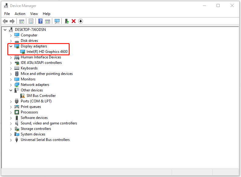double-click Display adapters