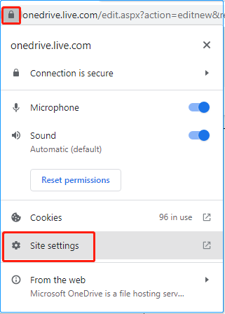 select Site settings