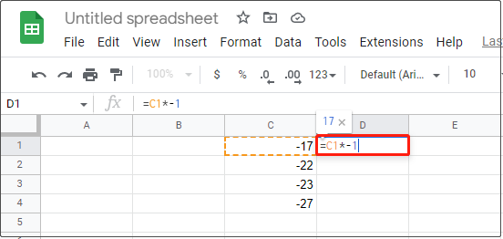 type =C1*-1