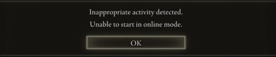 the error message
