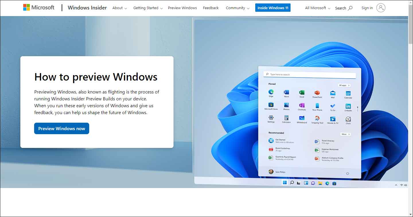 join the Insider program