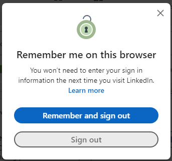 sign out of LinkedIn