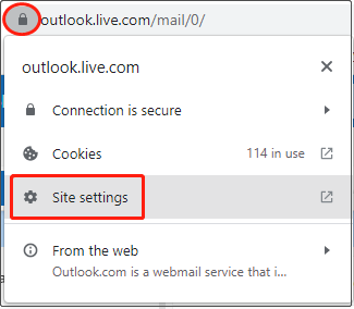 choose site settings