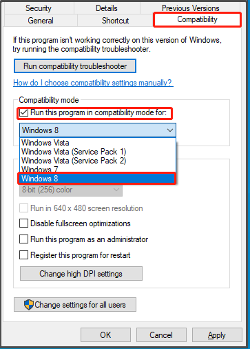 run Slack in Compatibility mode