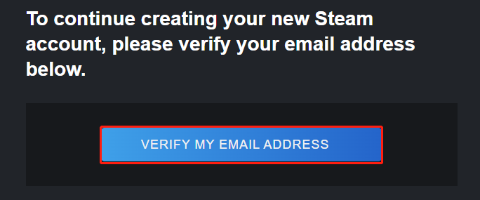 click the VERIFY MY EMAIL ADDRESS link