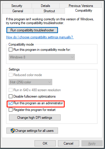 run this app as an administrator