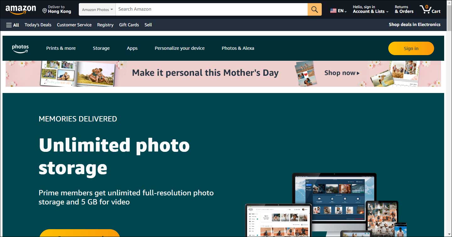 go to Amazon Photos