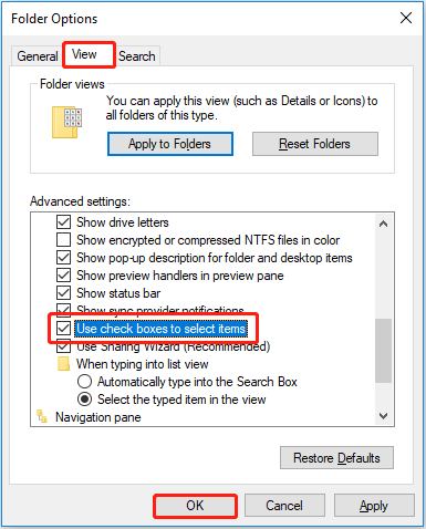 enable checkboxes