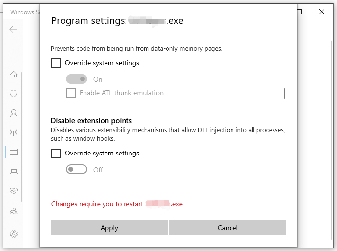 untick these options