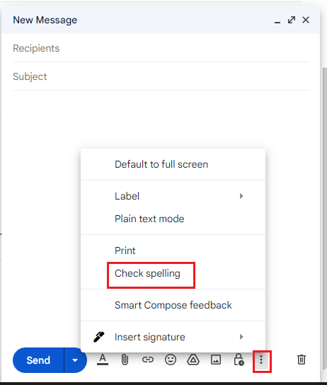 select Check spelling