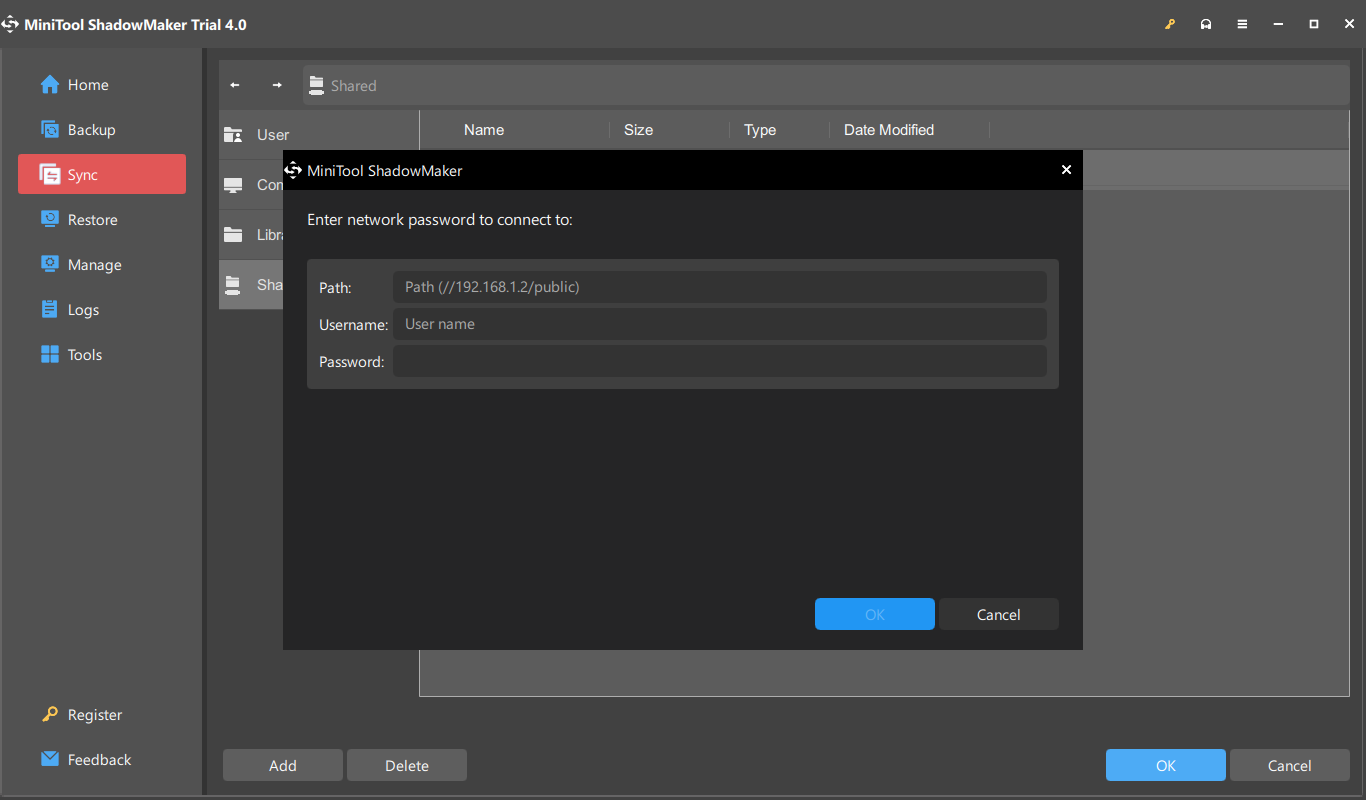 sync files to a network drive