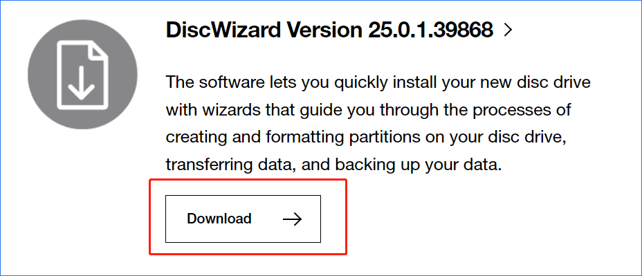 Seagate DiscWizard download Windows 10 or 11