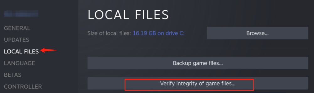 Verify integrity of game files