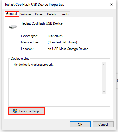 hit Change settings 