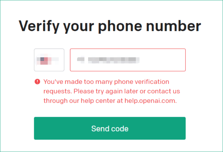 too much time phone verification ChatGPT