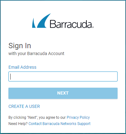 log into Barracuda Backup