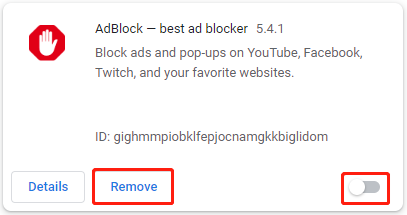 disable AdBlock