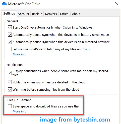 disable Files On-Demand