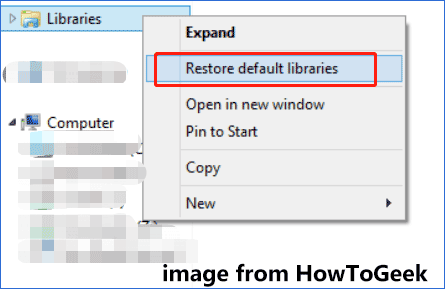 restore default libraries