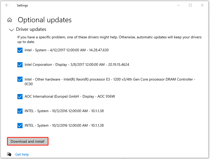 click Download and install