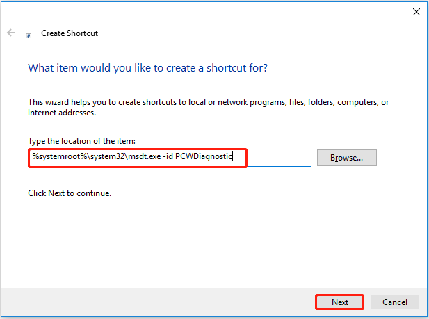 create a desktop shortcut