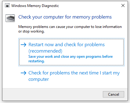 hit the recommended option