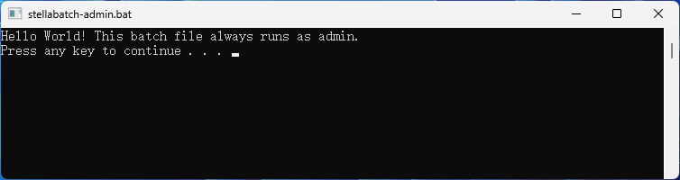 always run a batch file as administrator