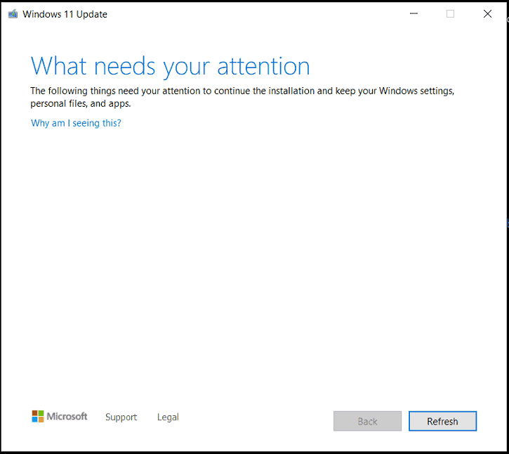 Windows 11 what needs your attention