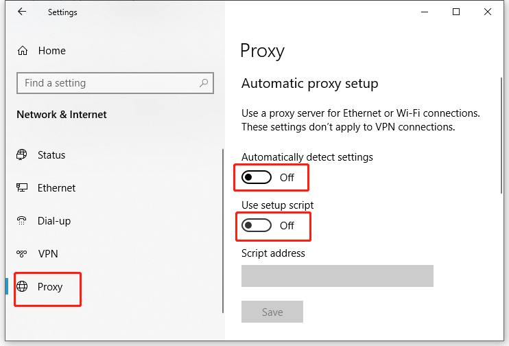 disable the two options