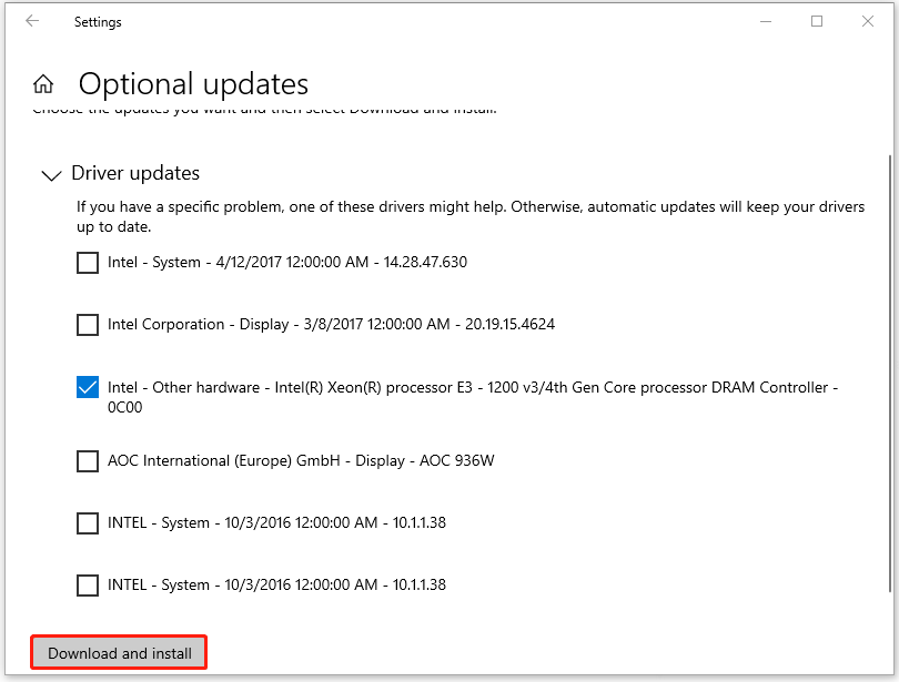 click Download and install  