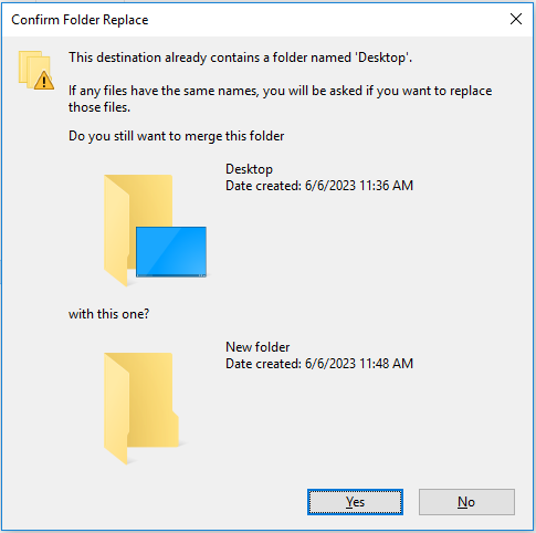 folder merge conflicts