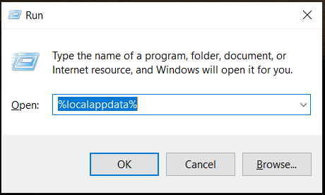 open local app data
