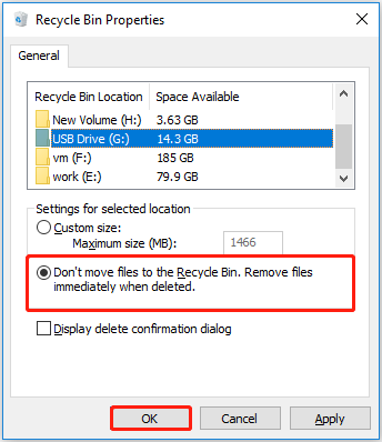 bypass the Recycle Bin