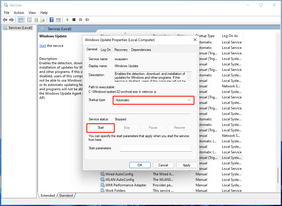 Windows Update service
