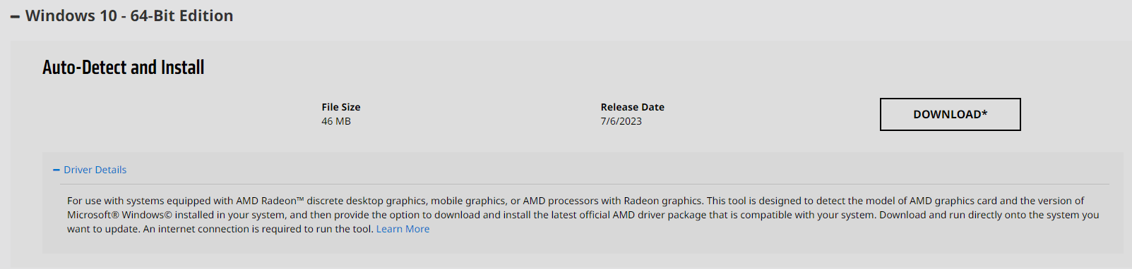 search for the graphics card driver